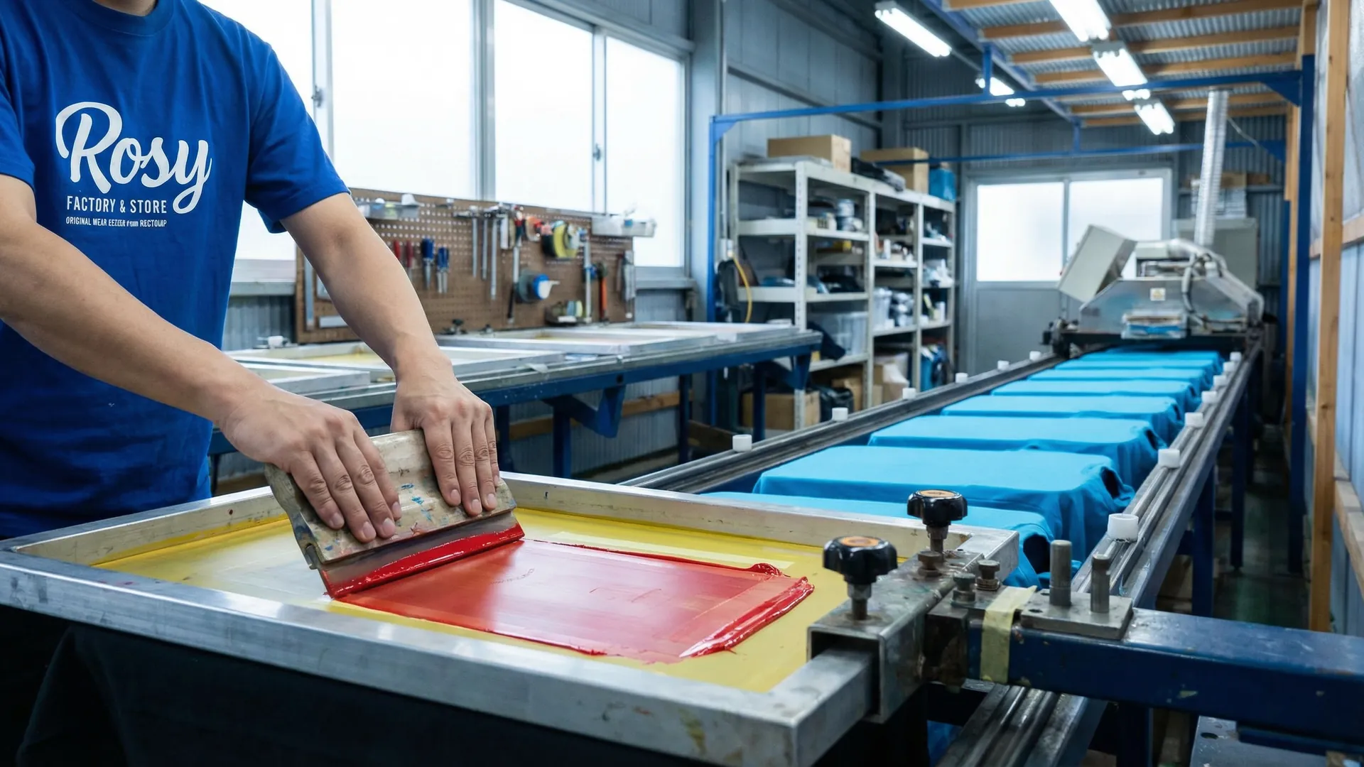 Tシャツプリント量産ライン